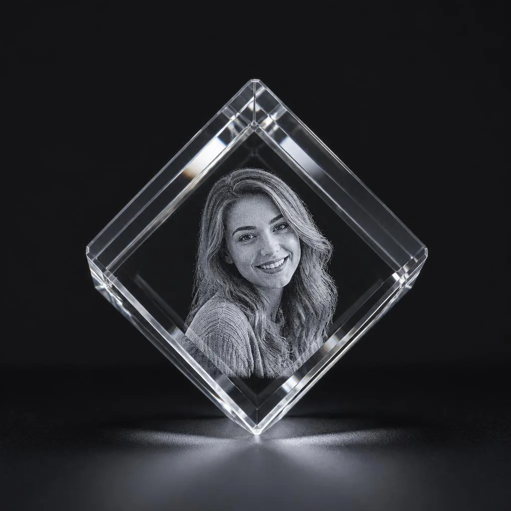 Diamond Cube Crystal — Stands on its corner