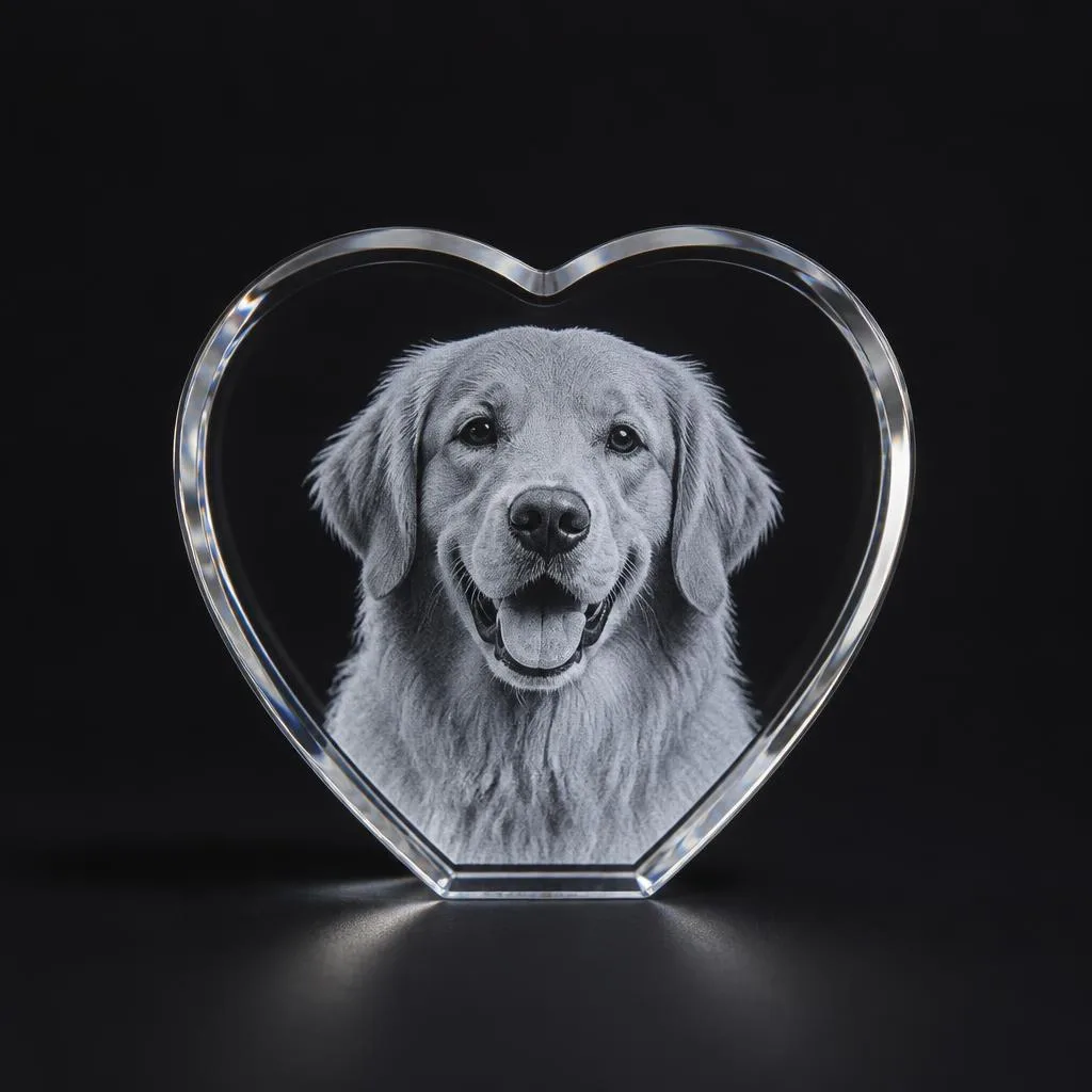 Heart Photo Crystal — Anniversaries & memorials